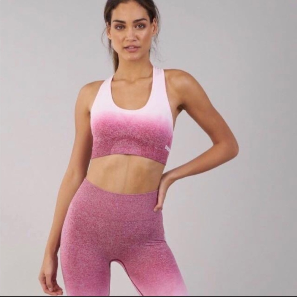 Gymshark Seamless Pink Ombré Sports Bra